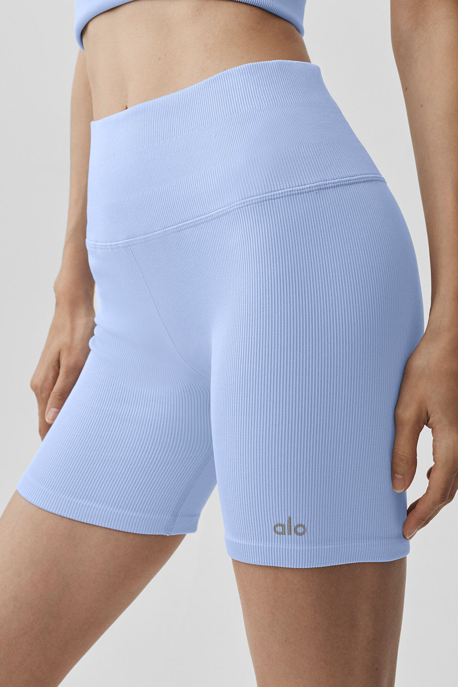 5 Seamless Ribbed Favorite Short - Light Provence Blue - Image 2