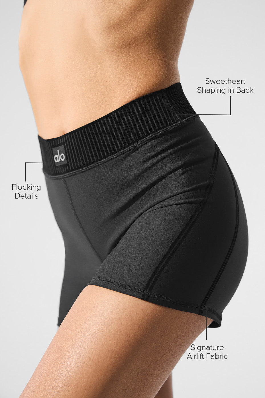 Airlift High-Waist Line Up Short - Black - Image 2
