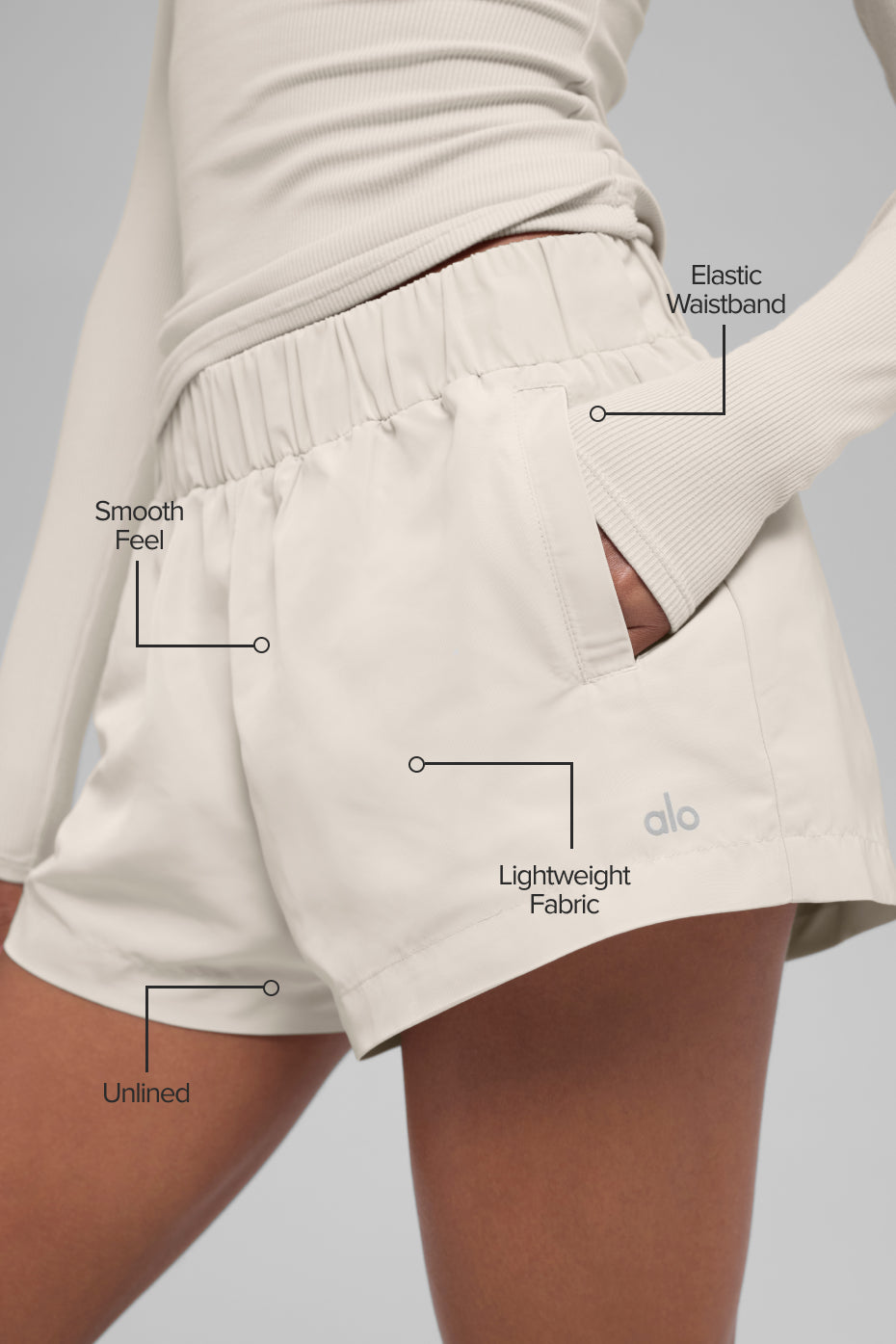 High-Waist Socialite Short - Bone - Image 2