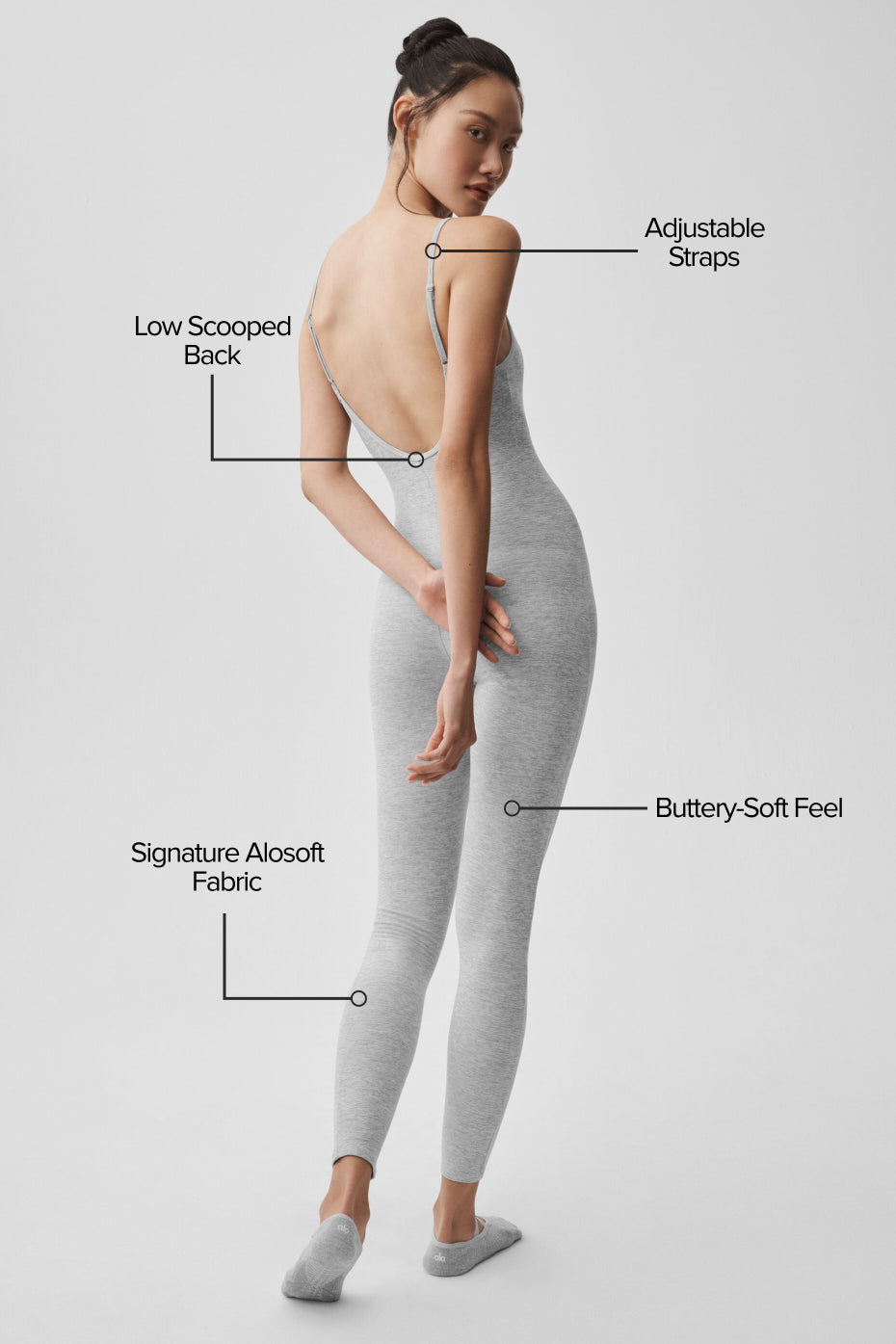 Alosoft One And Done Onesie - Athletic Heather Grey - Image 2