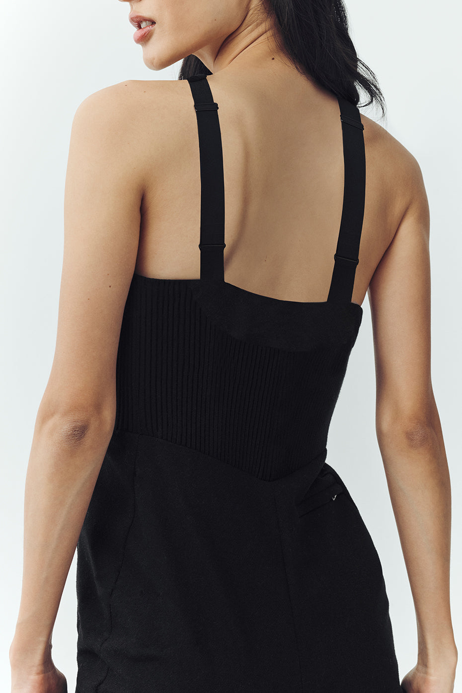 Wool Blend Bunny Slope Bib - Black - Image 2