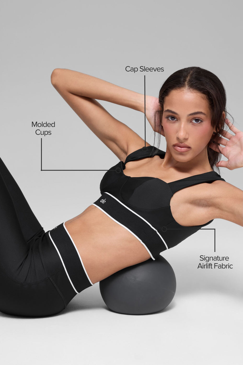 Airlift Alignment Bra - Black/White - Image 2