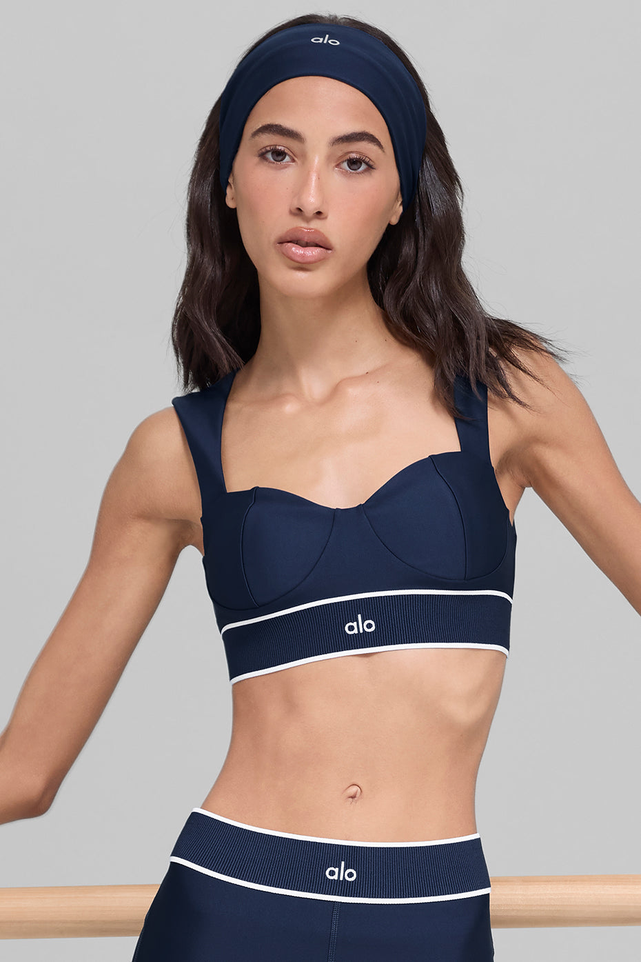 Airlift Alignment Bra - Navy/White - Image 3