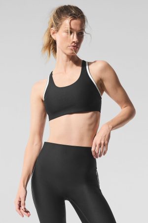 Airlift Super Sleek Contrast Bra - Black/White