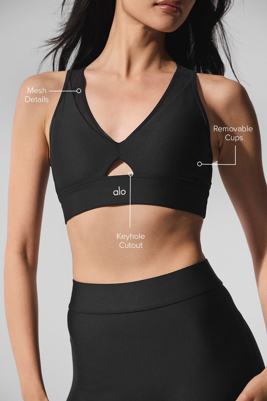 Airlift Mesh Just Right Bra - Black - Image 2