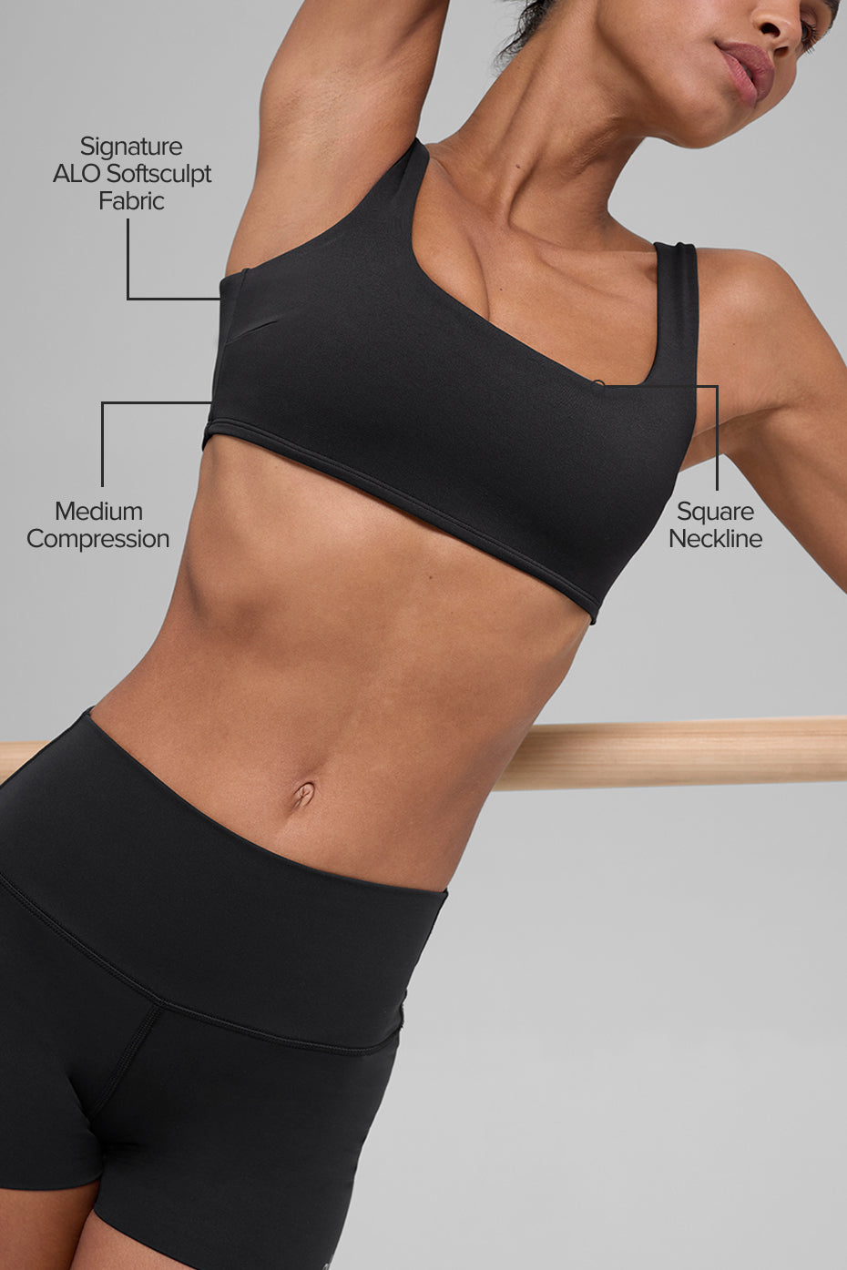 ALO Softsculpt Precision Bra - Black - Image 2