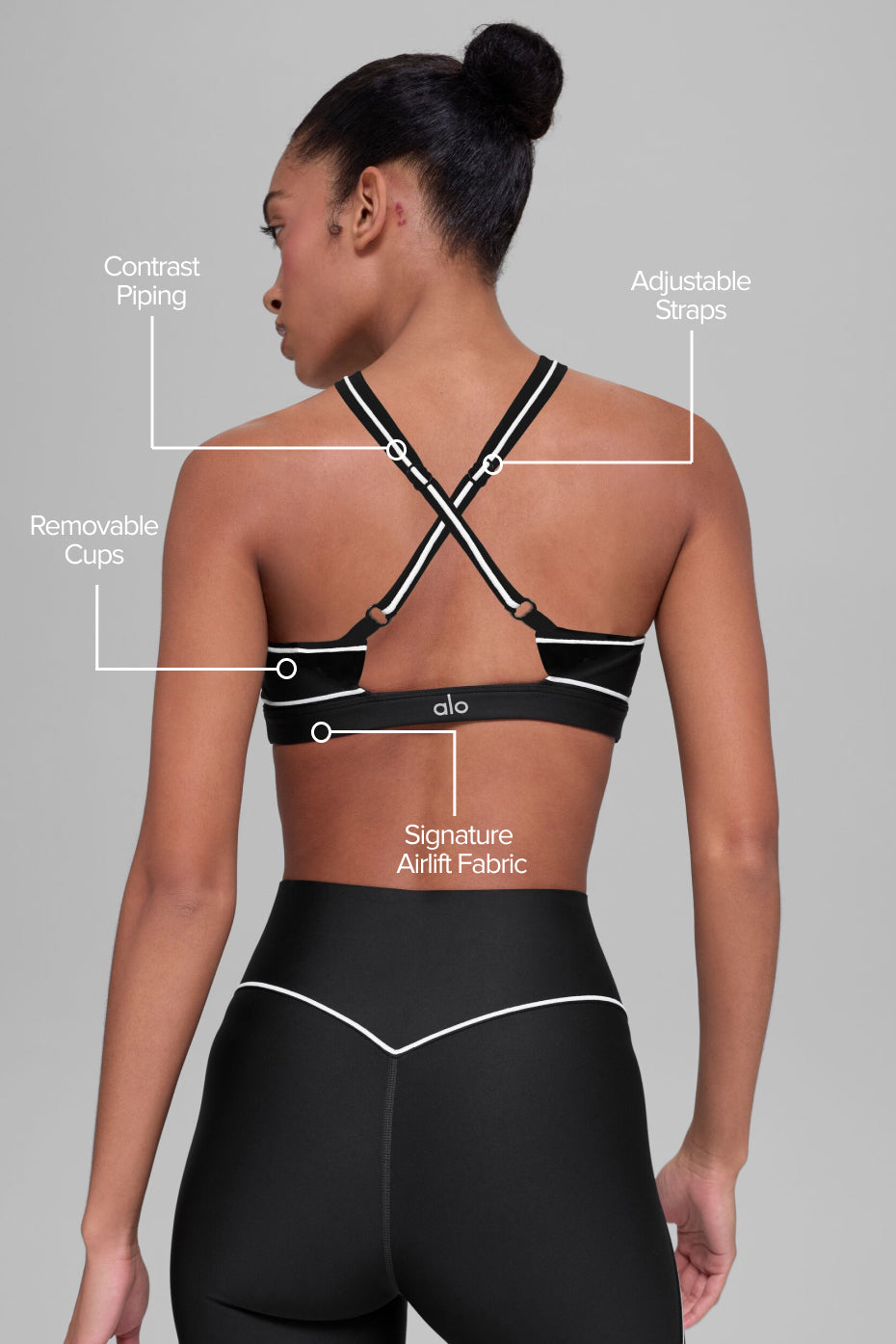 Airlift Haven Bra - Black/White - Image 2