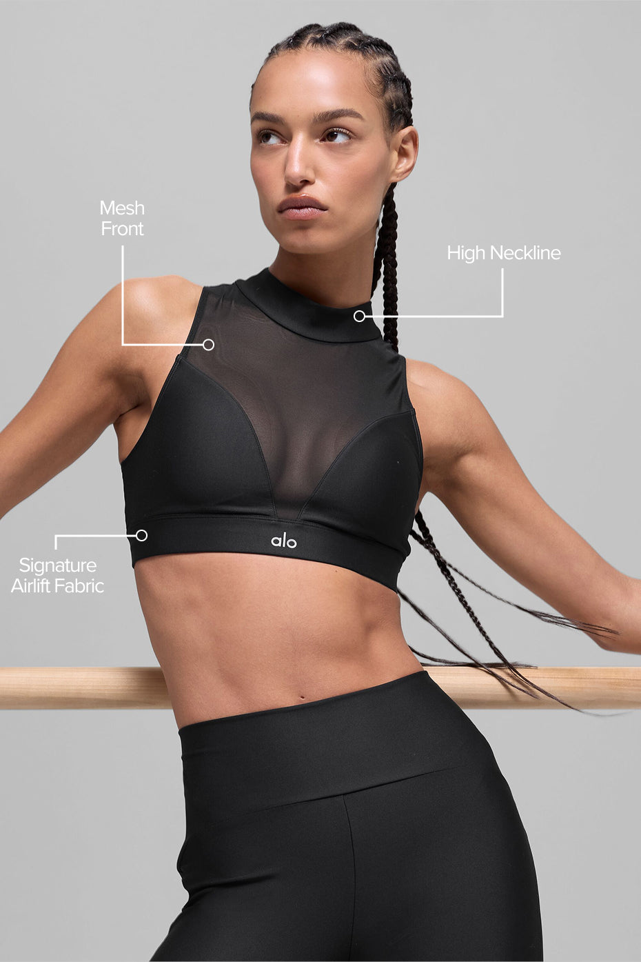 Airlift Mesh Infatuation Bra - Black - Image 2