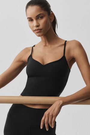 Airbrush Refined Bra Tank - Black