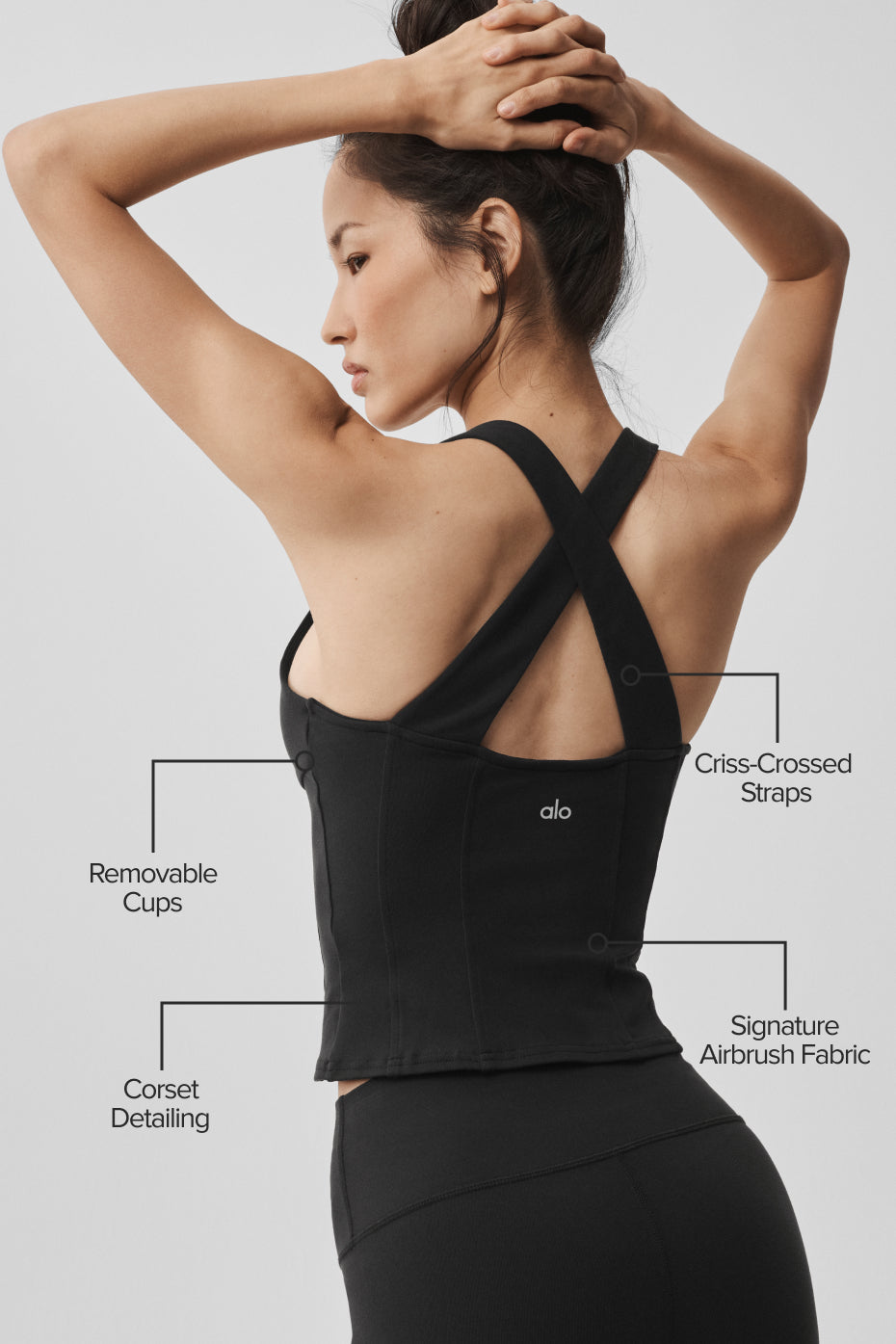 Airbrush Sparks Fly Corset Tank - Black - Image 2