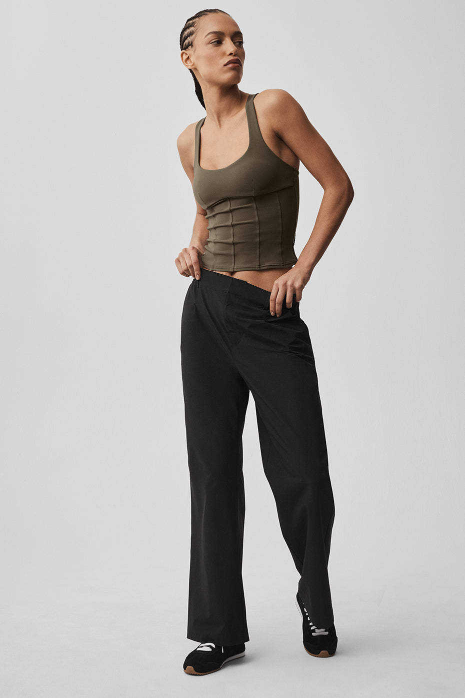 Airbrush Sparks Fly Corset Tank - Olive Tree - Image 5
